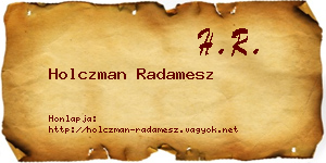 Holczman Radamesz névjegykártya